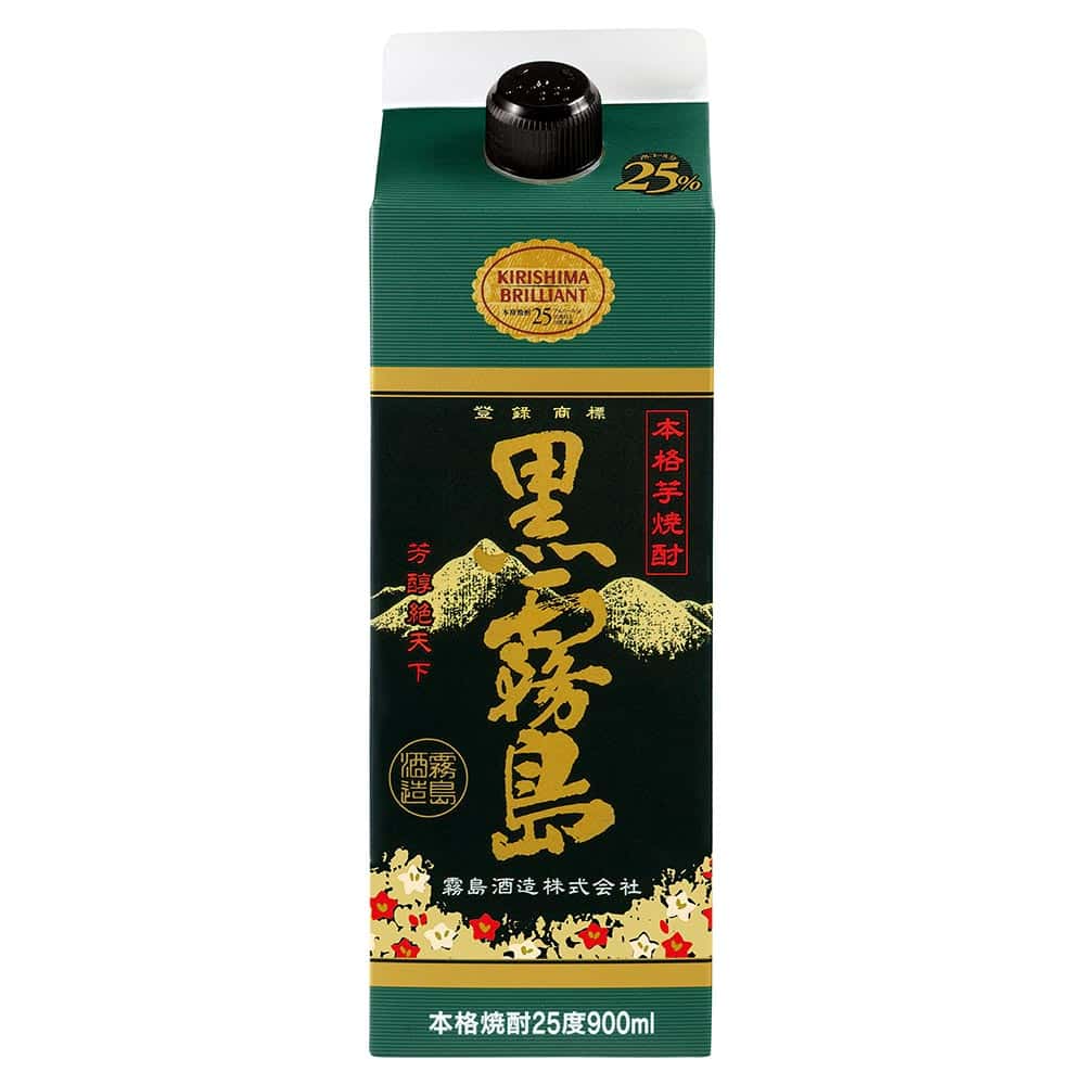 黒霧島 スリムパック 25度 900ml｜霧島酒造